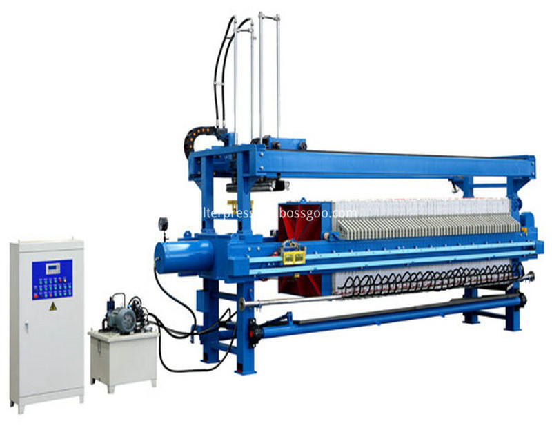 Máquina de prensa de filtro de diafragmas flexibles de tipo horizontal
